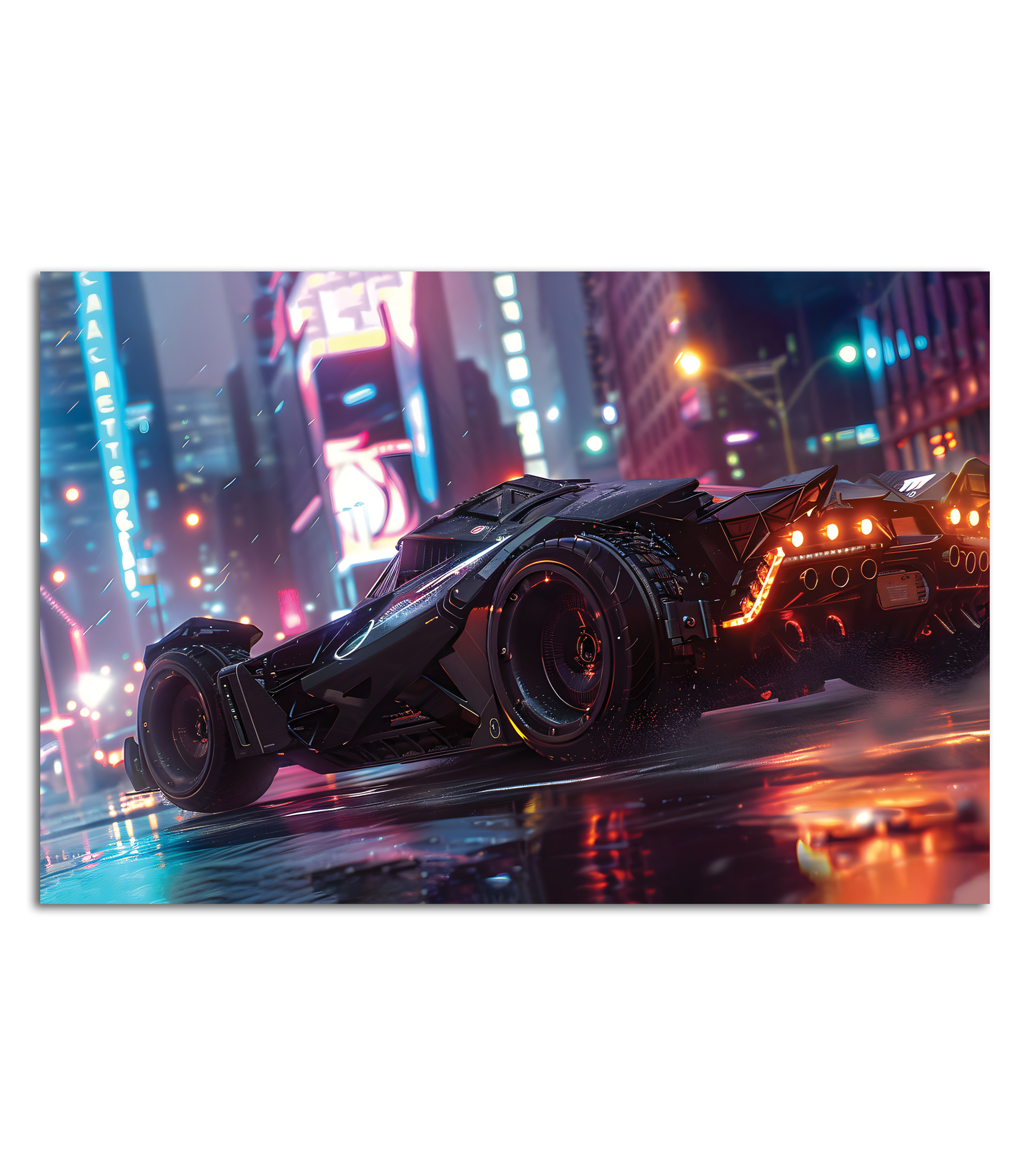 batmobile-concept-car-with-neon-lights-2100x2400_px_Bg00 Tablou Aluminiu - Mașina viitorului - imagine 1