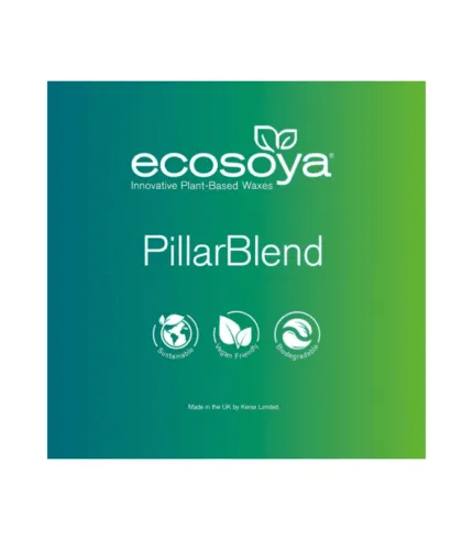 EcoSoya Pillar oferă o textură netedă, o ardere curată și o excelentă eliberare a parfumului, fiind ideală atât pentru uz casnic, cât și pentru producția artizanală. Se contractă ușor în matrițe, permițând o demulare simplă, fără defecte sau fisuri.