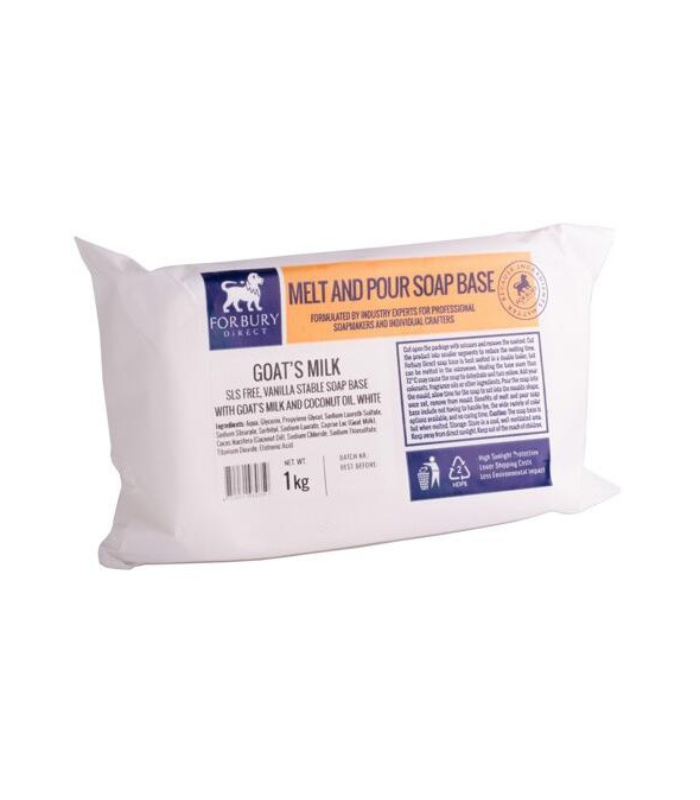 forbury goats milk, lapte de capra, baza de sapun (700 x 800 px) Bază de săpun Goats Milk, Albă, 1 kg, Forbury - imagine 1