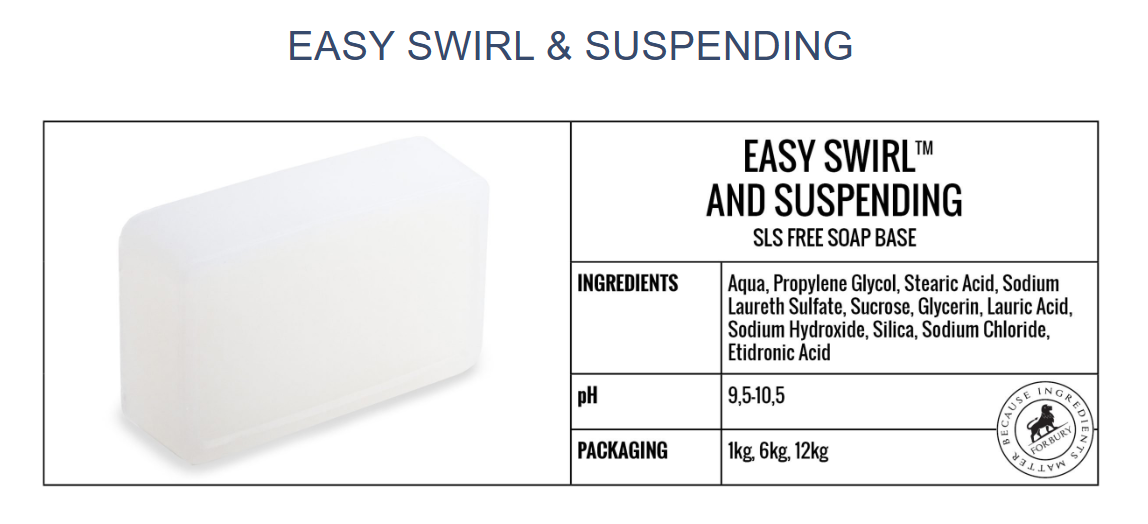 Baza de sapun Forbury Easy Swirl, transparent 1kg
