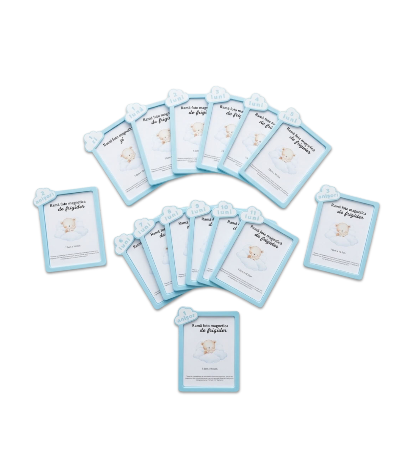 Set rame magnetice pentru bebelusi (700 x 800 px) Albastru _bg Alb Set rame magnetice pentru bebelusi (700 x 800 px) Albastru _bg Alb